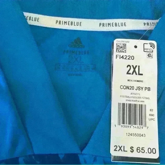 NWT Adidas Men’s Soccer Condivo 20 Training Jersey Size 2XL - Picture 4 of 4